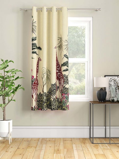 SEJ by Nisha Gupta Cream Polyester 5 Ft. Window Curtain-picture-26