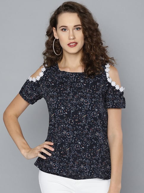 Rare Navy Printed Top-picture-47