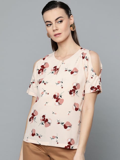 Marie Claire Peach Floral Print Top-picture-11