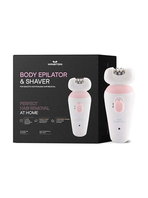 WINSTON 2 in 1 Body Epilator & Shaver Rechargeable Battery Operated Hair Remover (3Watt Pink)