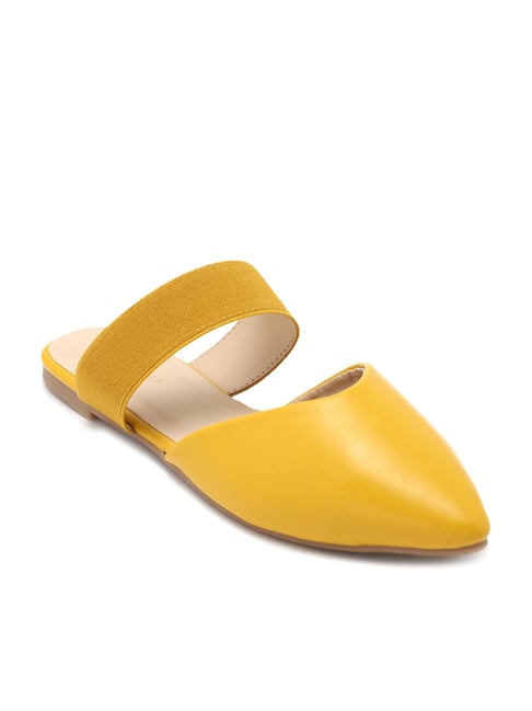 yellow mule shoes