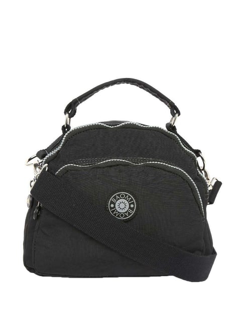 Baomi Black Solid Medium Cross Body Bag