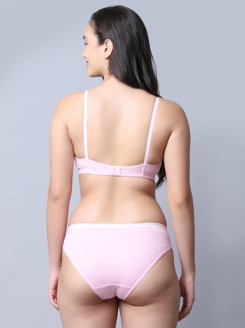 Buy Gracit Purple Self Pattern Bra Panty Set for Women Online @ Tata CLiQ