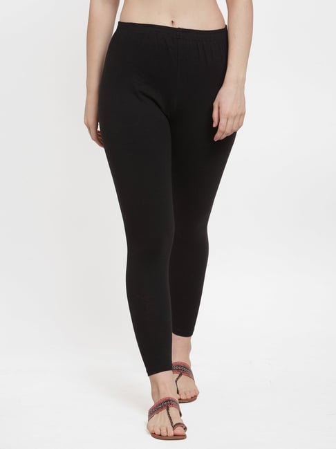 Buy Gracit Black & Green Mid Rise Leggings - Pack Of 3 for Women Online @  Tata CLiQ