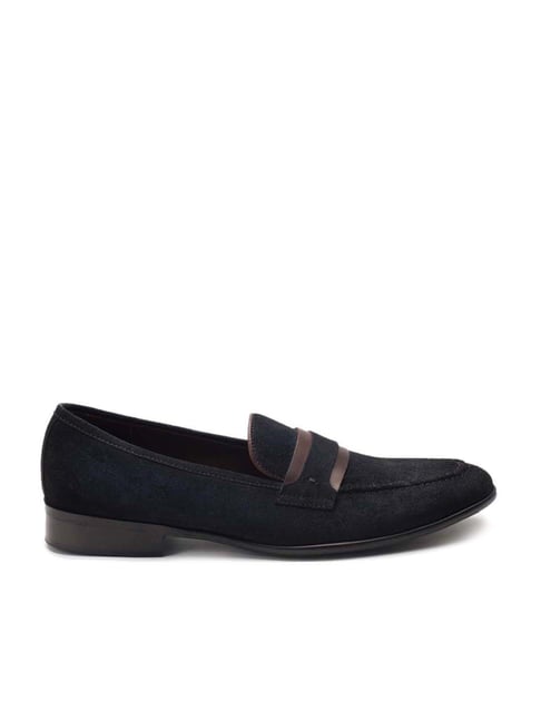 Buy Heel & Buckle London Men Black Solid Formal Leather Penny Loafers -  Formal Shoes for Men 10878314 | Myntra