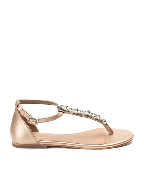 Buy Rose Gold Heeled Sandals for Women by Bowtoe Online | Ajio.com