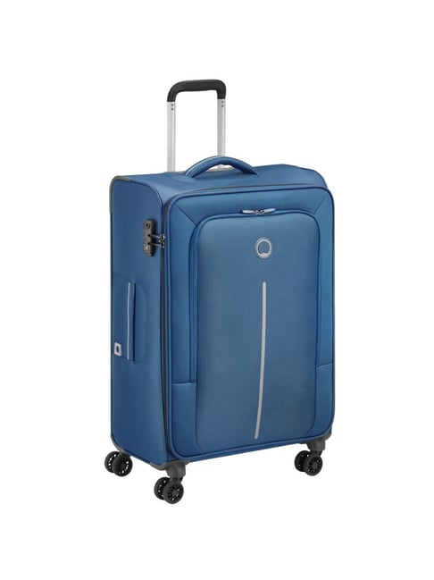 Buy Delsey Blue Wheel Large Soft Cabin Trolley 50 cm Online At