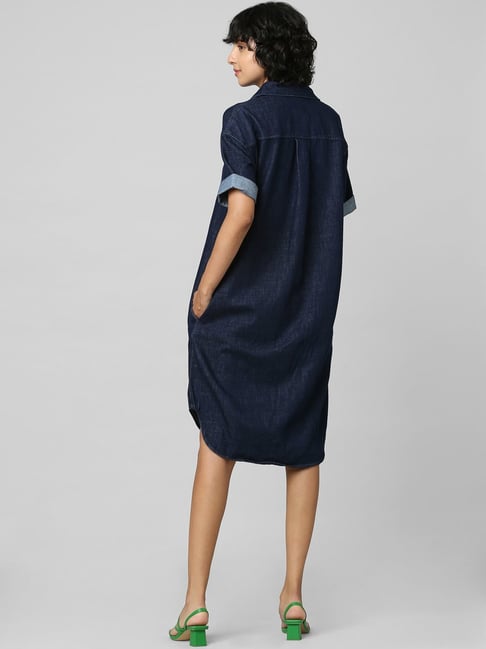 Foxmoor Denim Shirt Dress Womens Juniors Size 9 Blue Rinse Washed Button  Up* | eBay