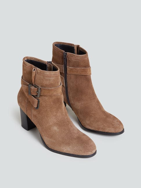 Tan Fold Over Stiletto Heel Calf Boots – The Fashion Bible