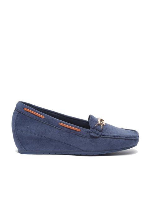 Flat N Heels Women's Blue Boat Shoes