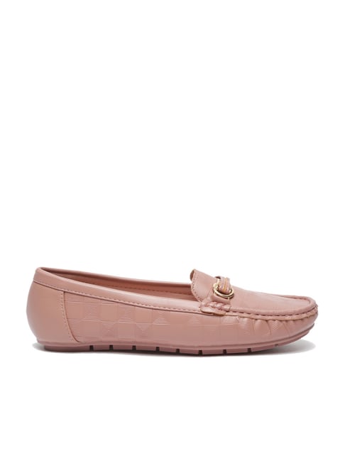 Flat N Heels Women's Pink Casual Loafers