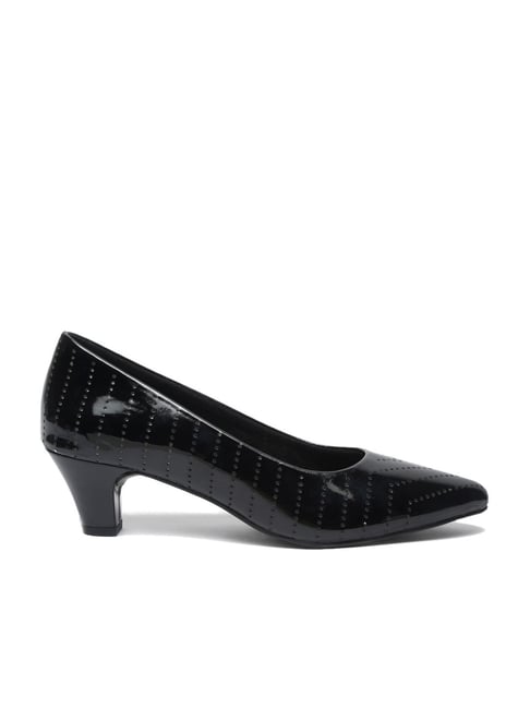 Flat N Heels Women's Black Casual Pumps