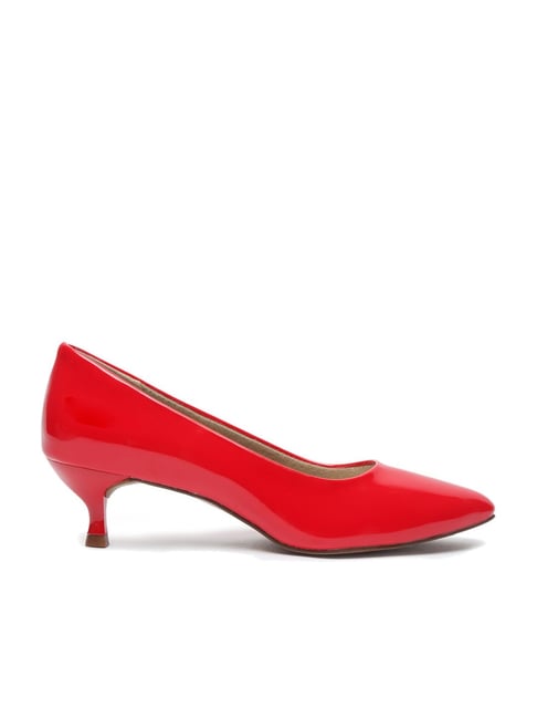 Flat N Heels Women's Red Casual Pumps