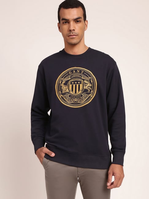 Gant gold hot sale logo sweatshirt