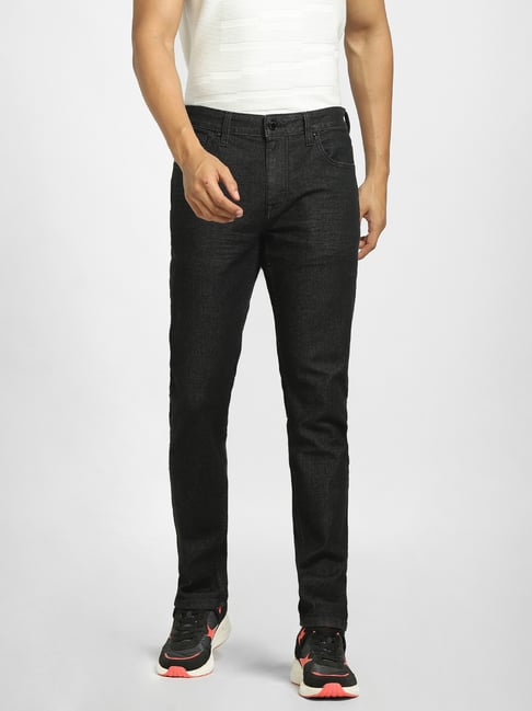 Jack & Jones Black Slim Fit Low Rise Jeans