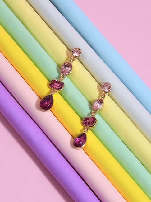 Accessorize London Willow Pink Dangler Earrings