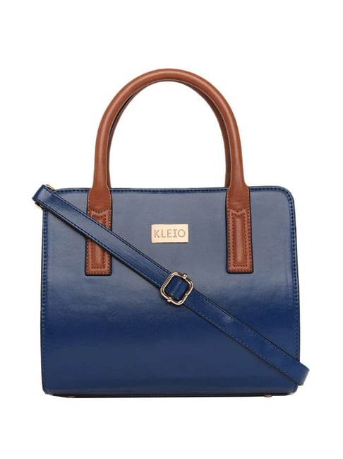 KLEIO Blue Solid Medium Handbag-picture-46