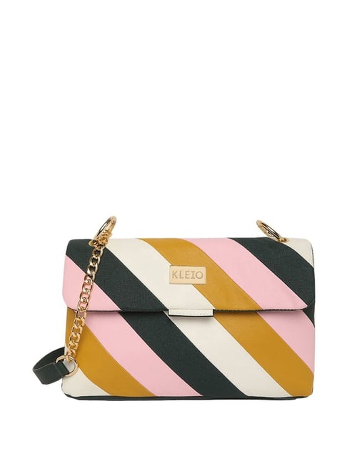 The Ethereal | Color Block Leather Handbag for Women | Multicolor Purse