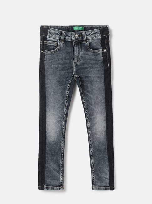 United Colors of Benetton Kids Grey Solid Jeans