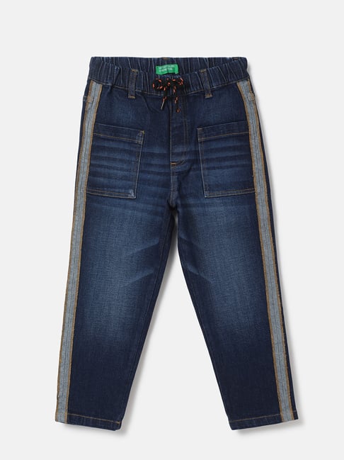 United Colors of Benetton Kids Blue Solid Jeans