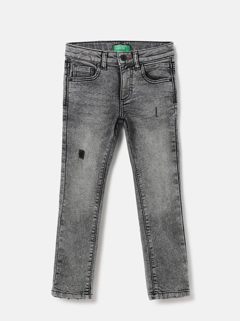 United Colors of Benetton Kids Grey Solid Jeans