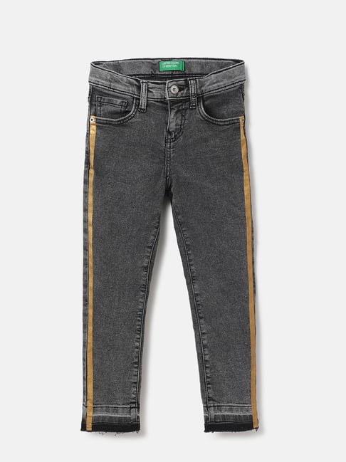 United Colors of Benetton Kids Grey Solid Jeans