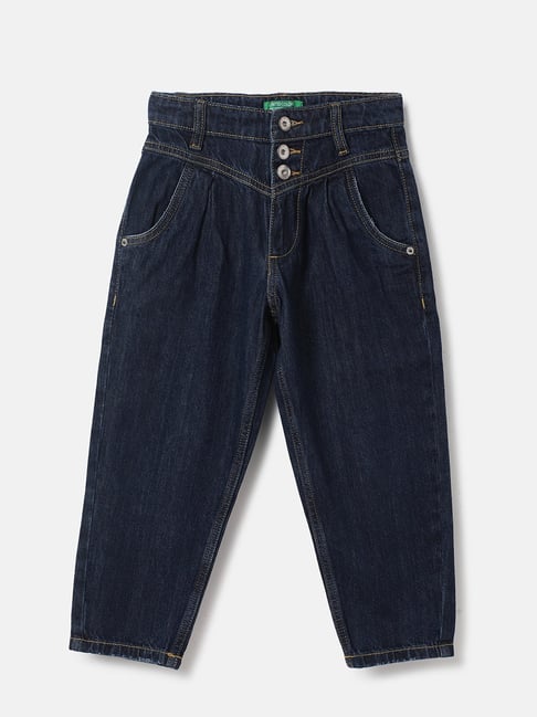 United Colors of Benetton Kids Blue Solid Jeans