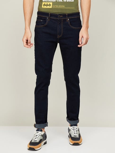 Fame Forever by Lifestyle Denimize Dark Blue Slim Straight Jeans