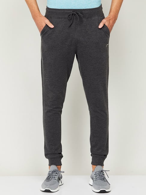 Buy Fame Active Dark Grey Regular Fit Sports Joggers for Mens