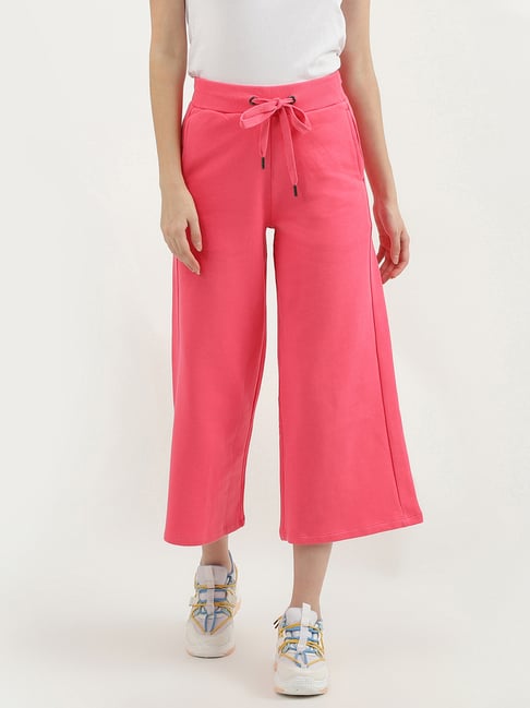 United Colors of Benetton Pink Regular Fit Mid Rise Cropped Culottes