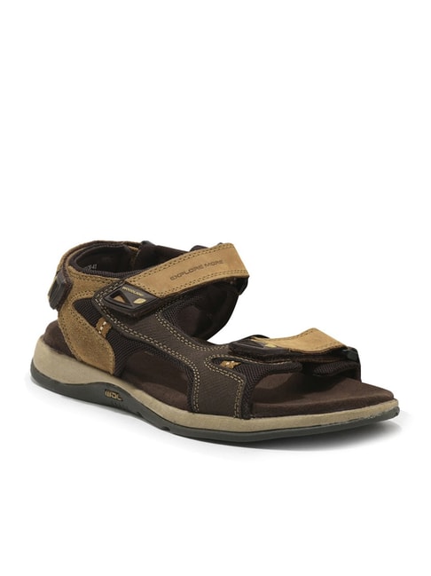 Woodland Leather Sandals For Men - 1033111 Camel-sgquangbinhtourist.com.vn