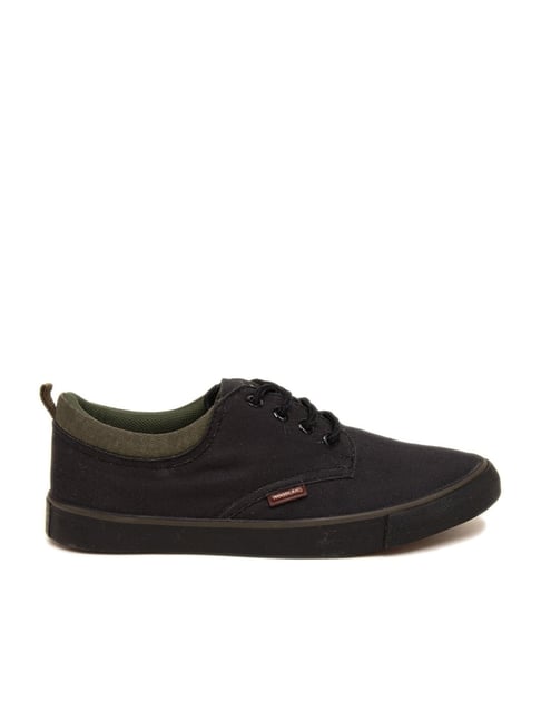 Woodland Men's Black Casual Sneakers