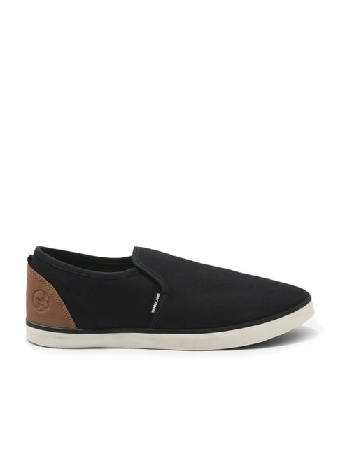 Black leather plimsolls sales mens