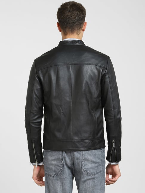 Selected Homme Men's Leather Jacket (Size L)