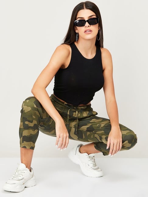 Bershka camo utility cargo pants in gray  ASOS
