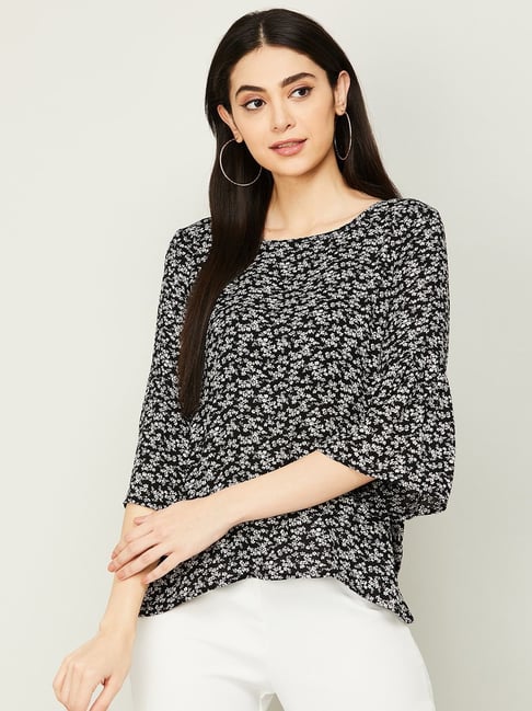 Fame Forever by Lifestyle Black Printed Top