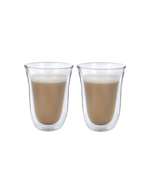 DeLonghi 2 Latte Macchiato Glasses, DBWALLLATTE 