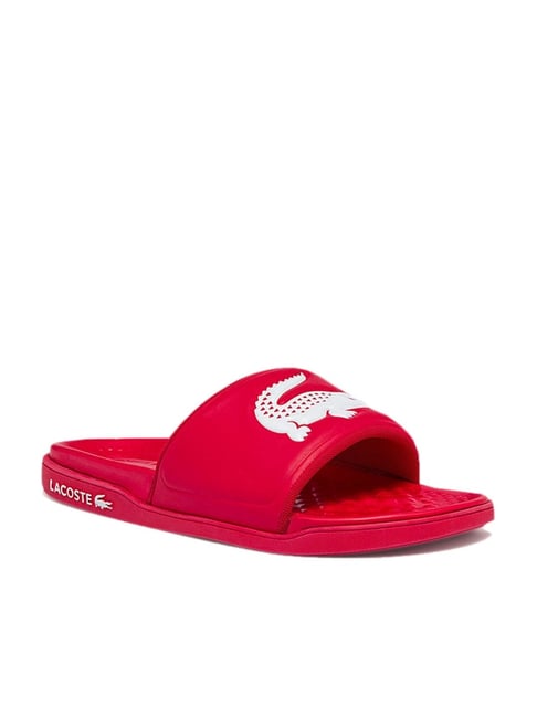 Buy Lacoste Men's Croco Dualiste Red Slides for Men at Best Price