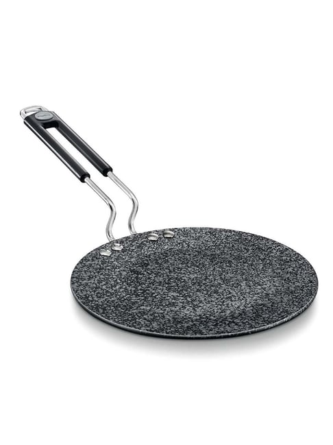 Prestige Black Hard Anodised 26.5 cm Non-Stick 6-Layer Concave Tawa