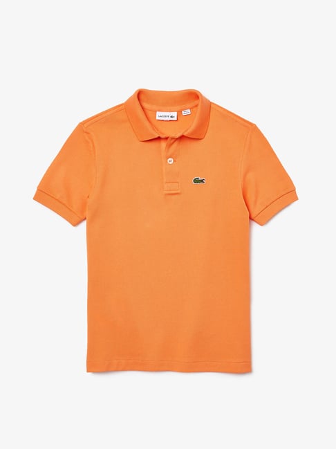 Lacoste Kids Orange Solid Polo T-Shirt