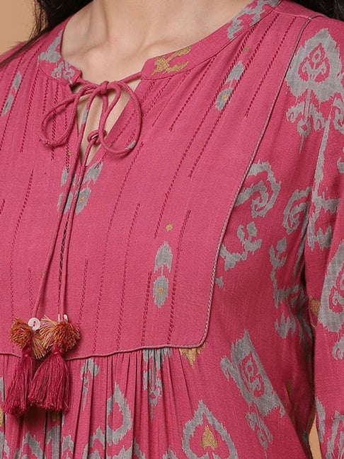 Marigold Lane Pink Printed ALine DressMarigold LaneClothingTATA CLIQ