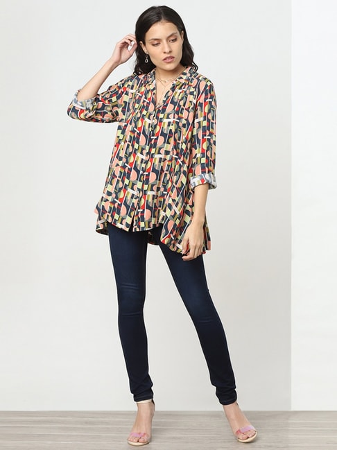 Buy Marigold Lane by Pantaloons Multicolored Printed Top for Women ...