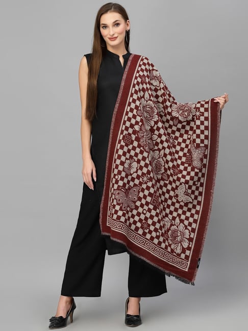 Maroon hot sale shawl online