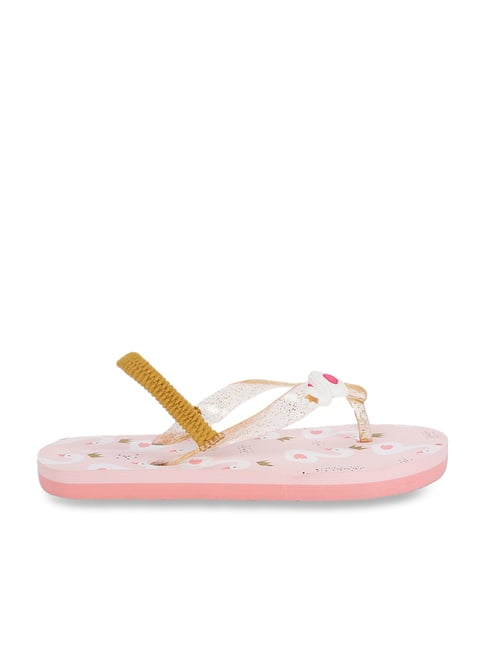 Fame Forever by Lifestyle Kids White & Pink Flip Flops