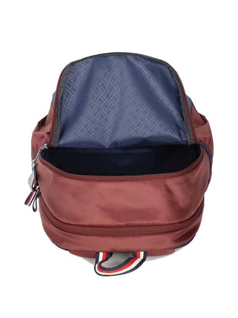 Buy Tommy Hilfiger 22 Ltrs Navy & Maroon Large Laptop Backpack Online