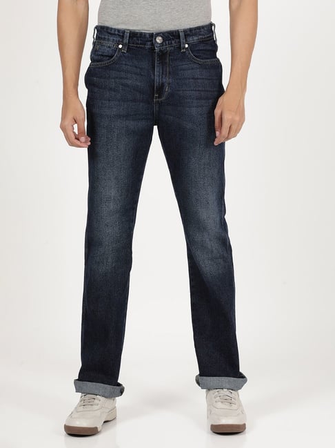 Wrangler Blue Cotton Regular Fit Jeans