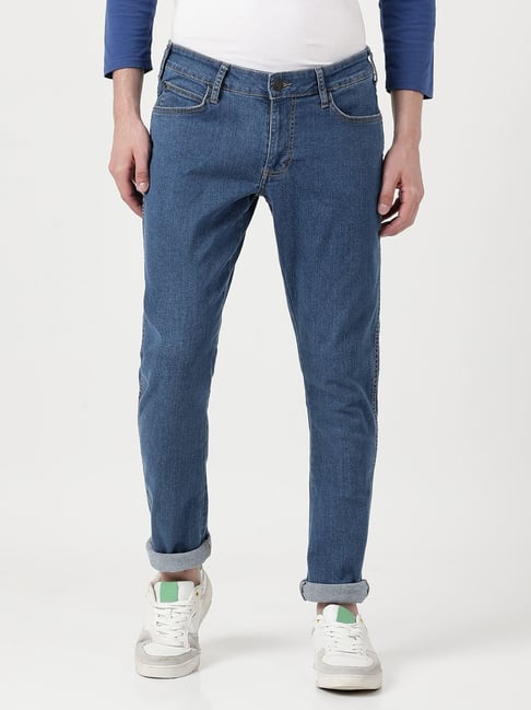 Wrangler Blue Cotton Skinny Fit Jeans