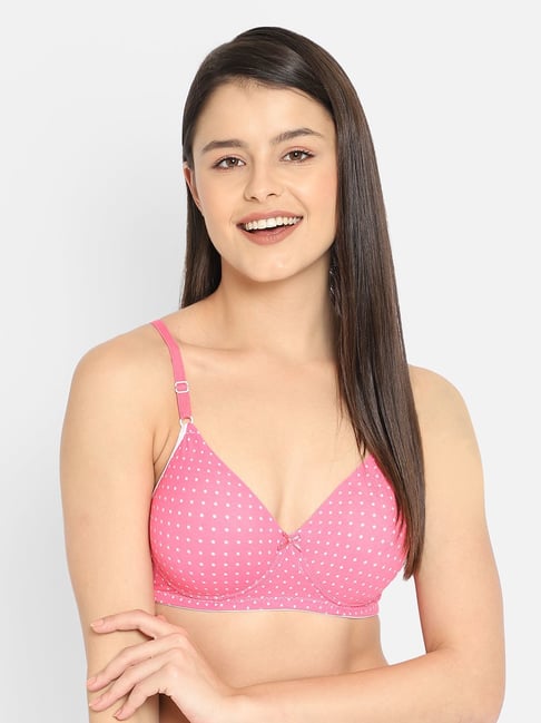 Buy Clovia Pink Printed Padded Bra for Women Online @ Tata CLiQ