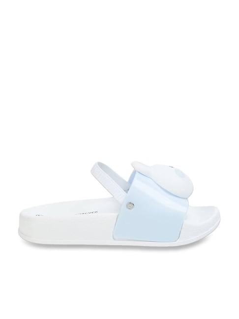 Fame Forever by Lifestyle Kids Blue & Off-White Back Strap Sandals