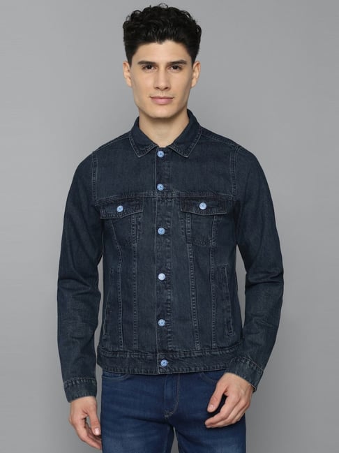 Allen Solly Full Sleeve Solid Men Denim Jacket - Buy Allen Solly Full  Sleeve Solid Men Denim Jacket Online at Best Prices in India | Flipkart.com